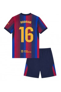 Barcelona Rodri Hernandez #16 Babyklær Hjemme Fotballdrakt til barn 2026-27 Korte ermer (+ Korte bukser)